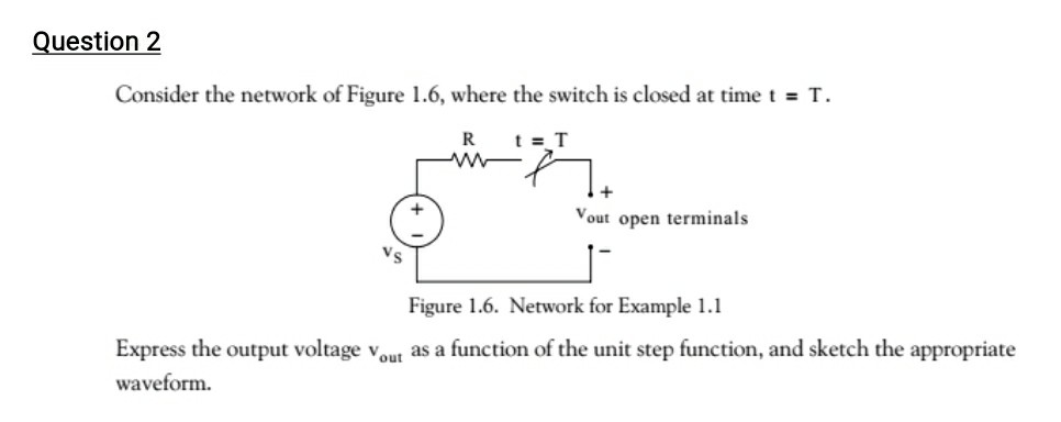 Solved Question 2 Consider the network of Figure 1.6, where | Chegg.com