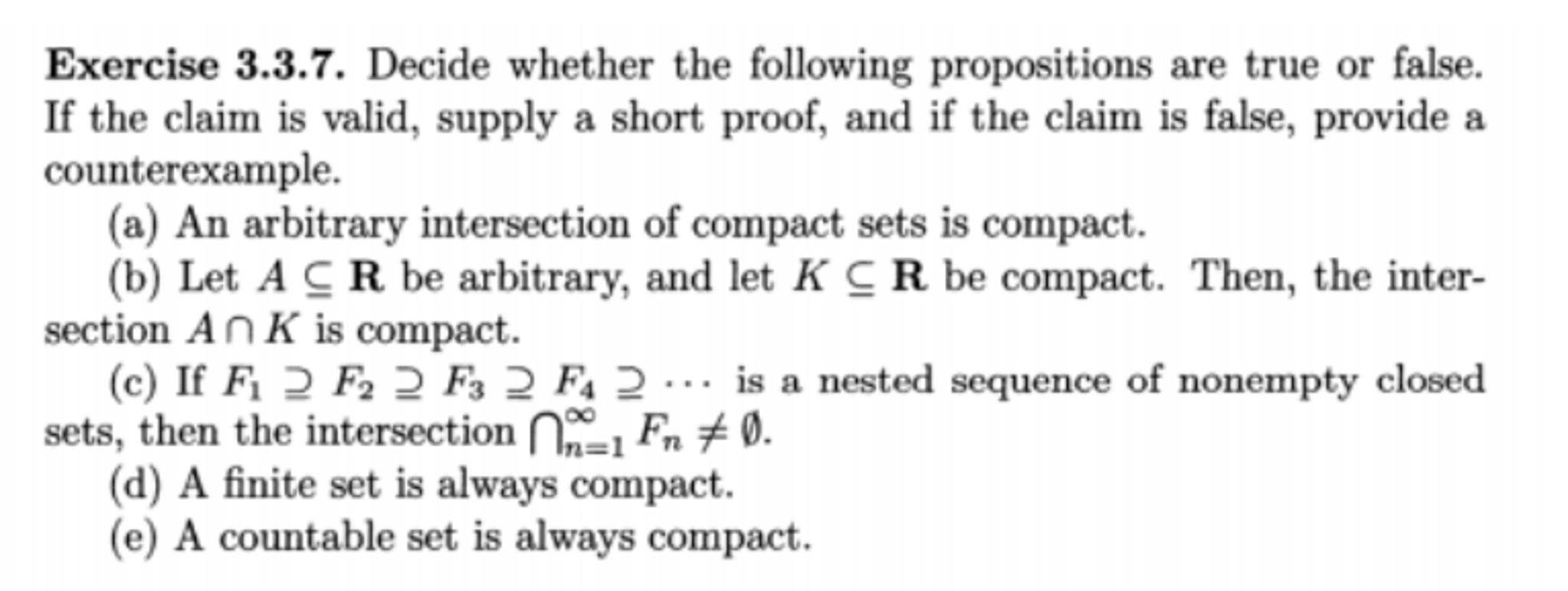 Solved Decide Whether The Following Propositions Are True Or | Chegg.com