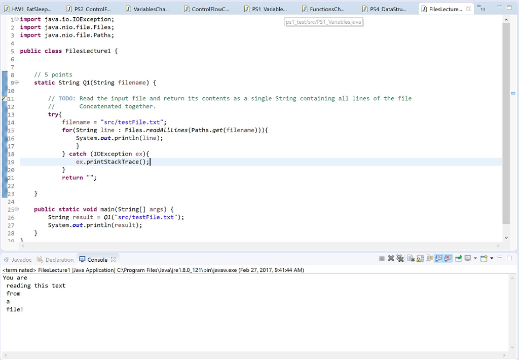 Solved Java reading files NEED HELP. I don't know how to get | Chegg.com