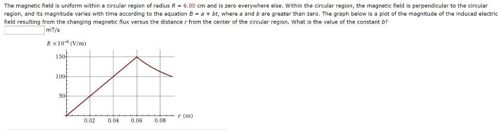 Solved The magnetic field is uniform within a circular | Chegg.com