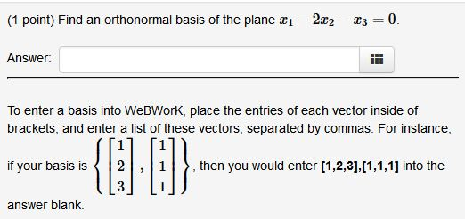 Orthonormal basis online calculator