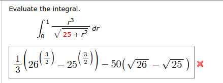 Solved Evaluate the integral. Integral_0^1 r^3/square root | Chegg.com