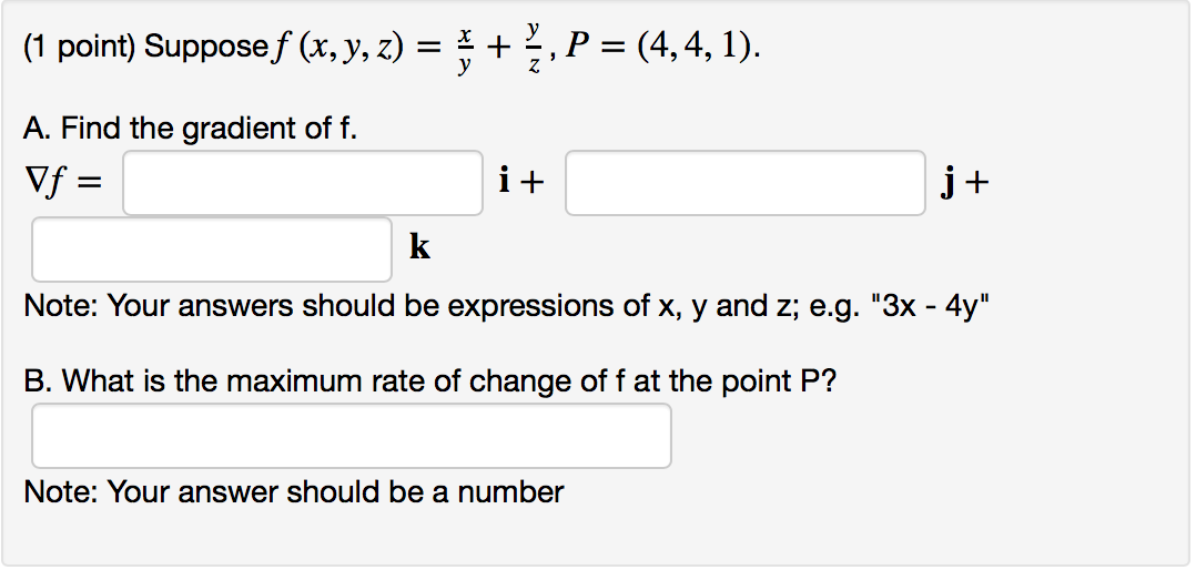 Solved Suppose F X Y Z X Y Y Z P 4 4 1 Find