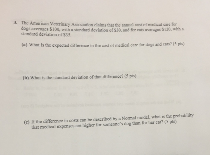 Solved The American Veterinary Association claims that the