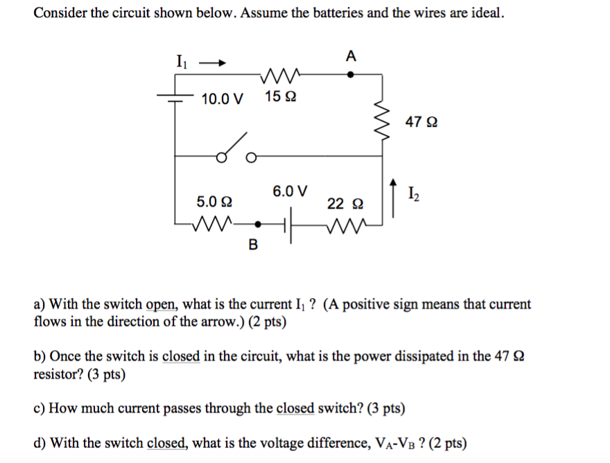 Solved ?Consider the circuit shown below. Assume the | Chegg.com