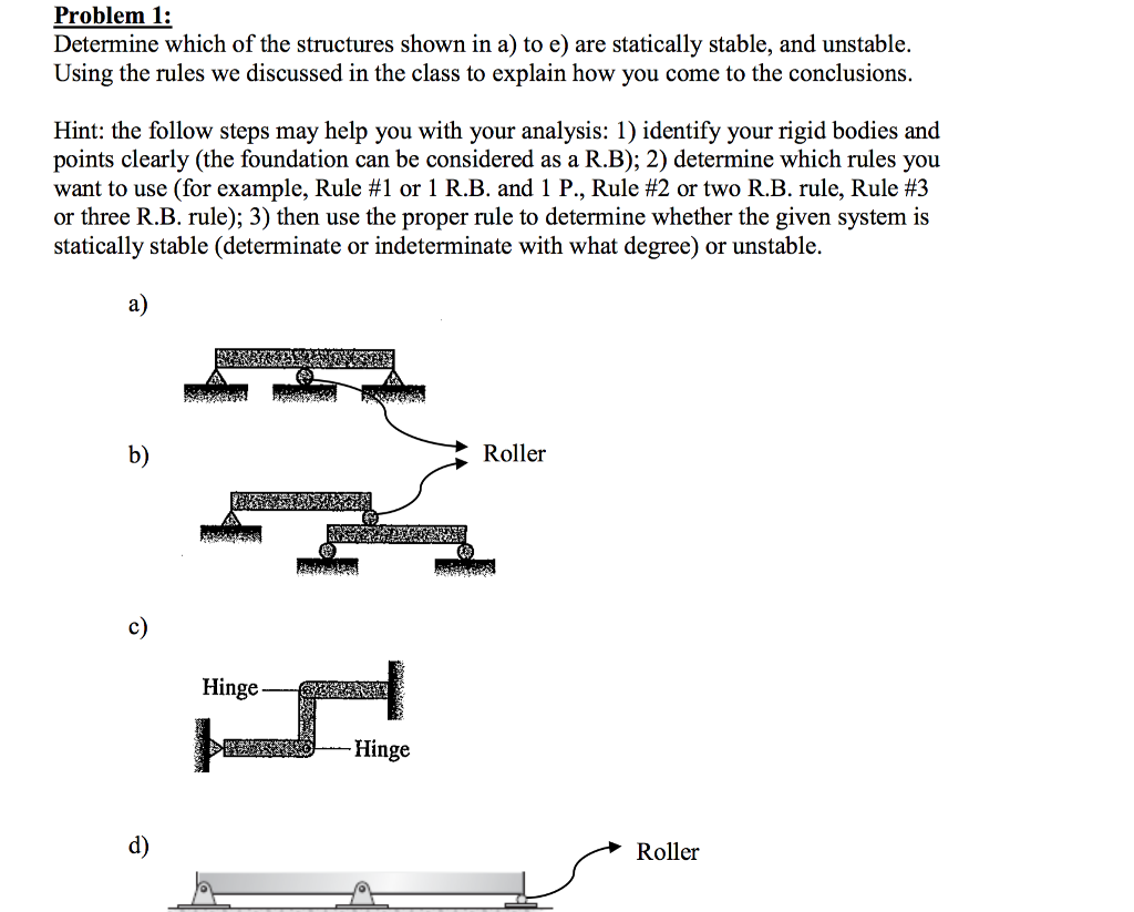 Solved Determine which of the structures shown in a) to e) | Chegg.com