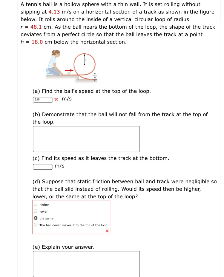 Solved A tennis ball is a hollow sphere with a thin wall. It