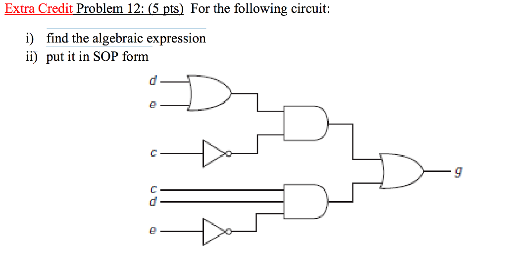 Solved For the following circuit: i) find the algebraic | Chegg.com