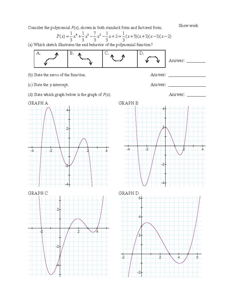 Solved Consider the polynomial P(x), shown in both standard | Chegg.com