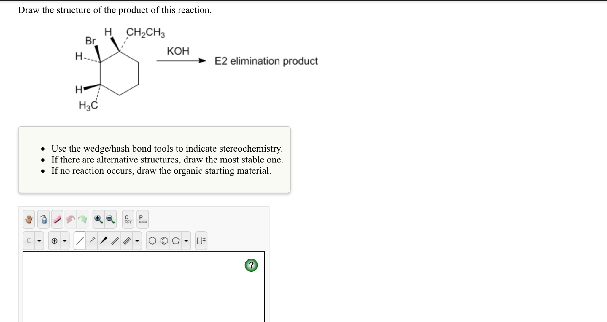 Solved Draw the structure of the product of this reaction.