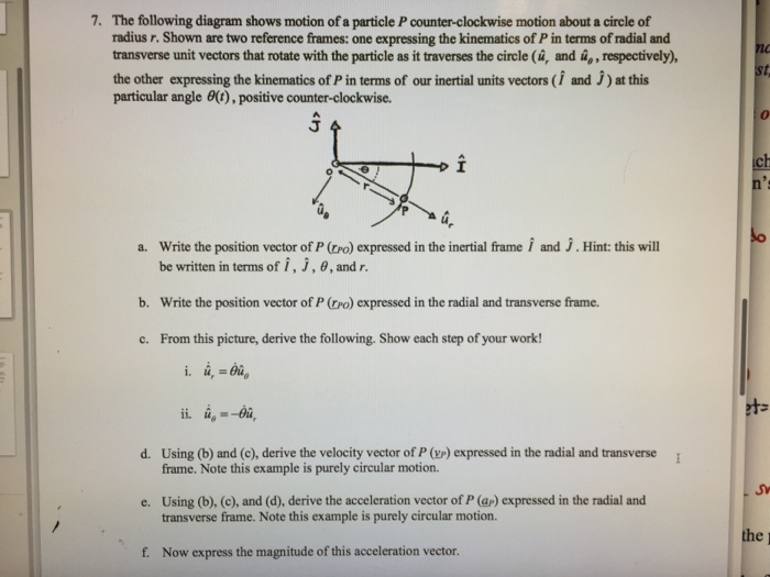 Solved The following diagram shows motion of a particle P | Chegg.com