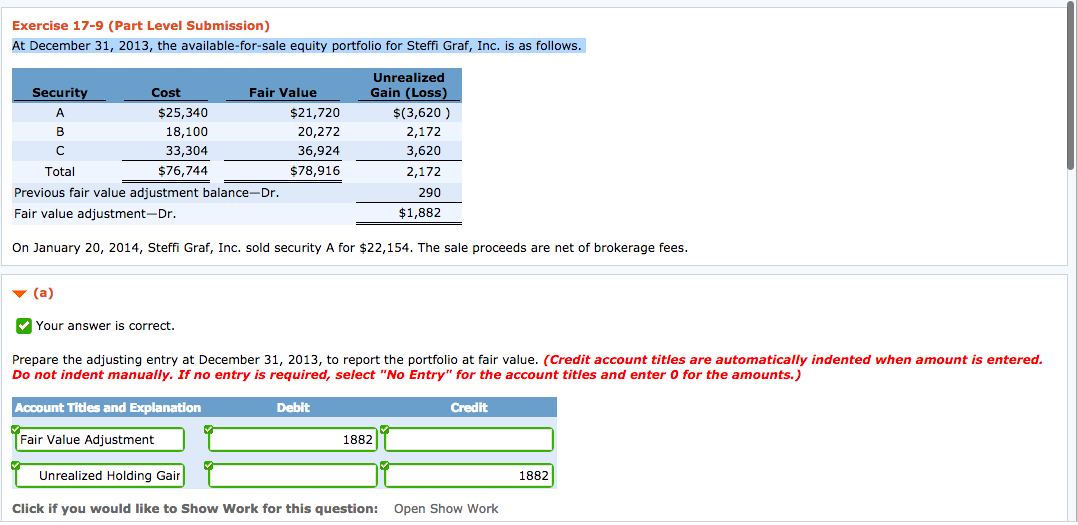 Solved Show the balance sheet presentation of the | Chegg.com