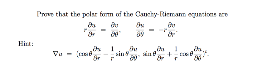 bronz çizgi şampiyon cauchy riemann equation in polar form dikkatlice ...