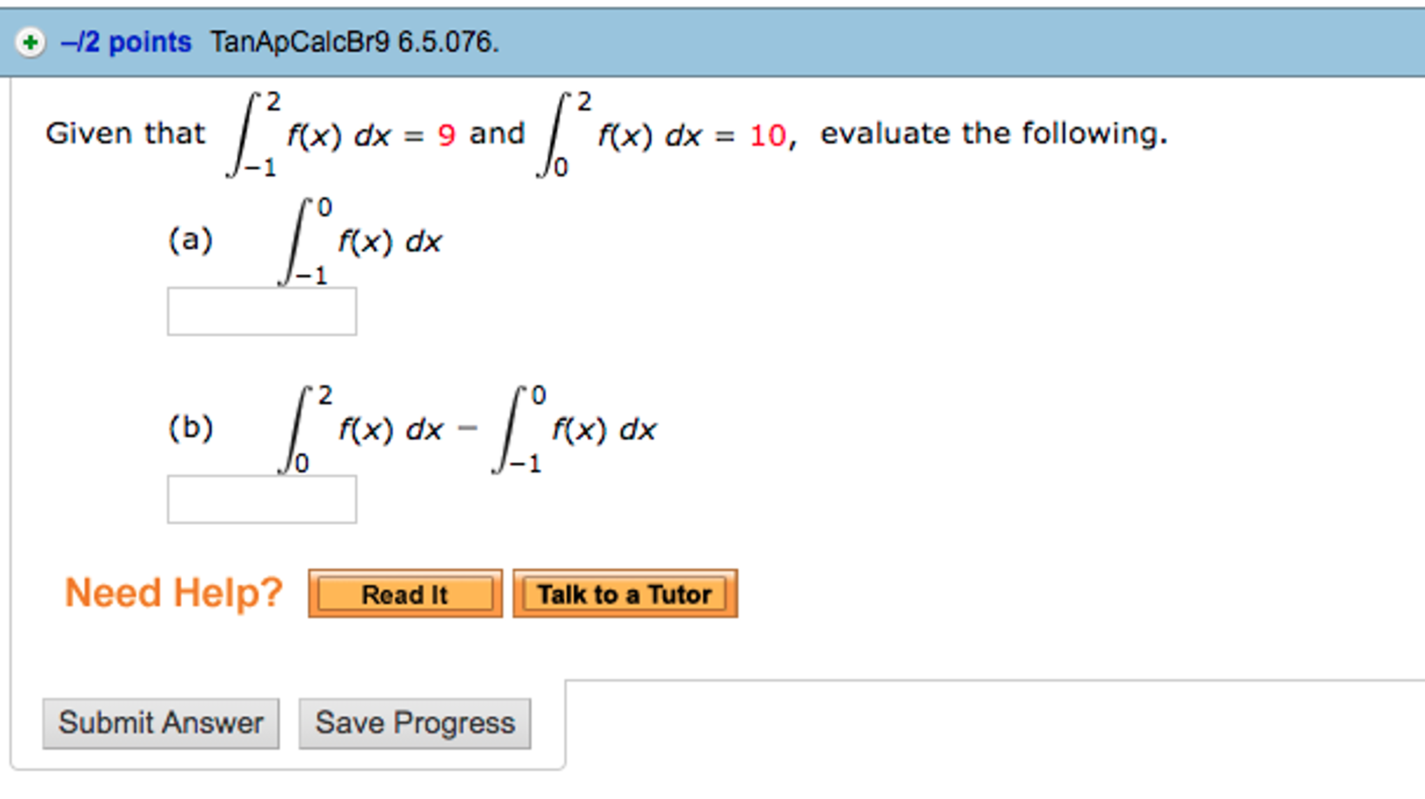 given-that-integral-2-1-f-x-dx-9-and-integral-2-chegg