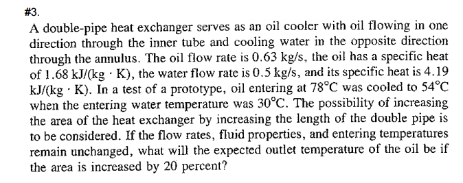 solved-a-double-pipe-heat-exchanger-serves-as-an-oil-cooler-chegg