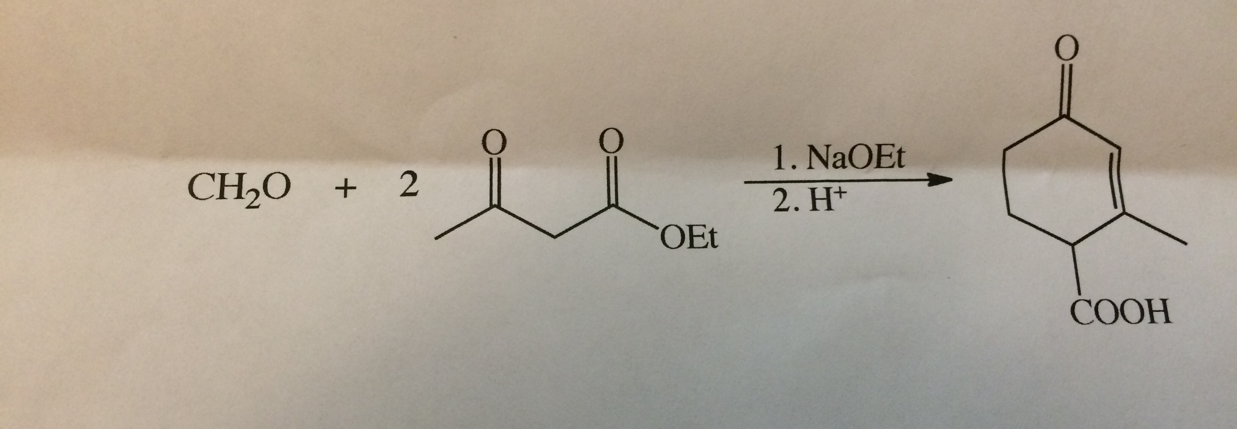 Solved 1. NaOEt CH2O 2 OEt COOH | Chegg.com