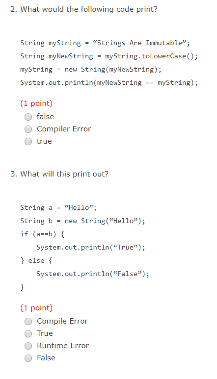 Solved What should the following code print? int[ ] a = | Chegg.com