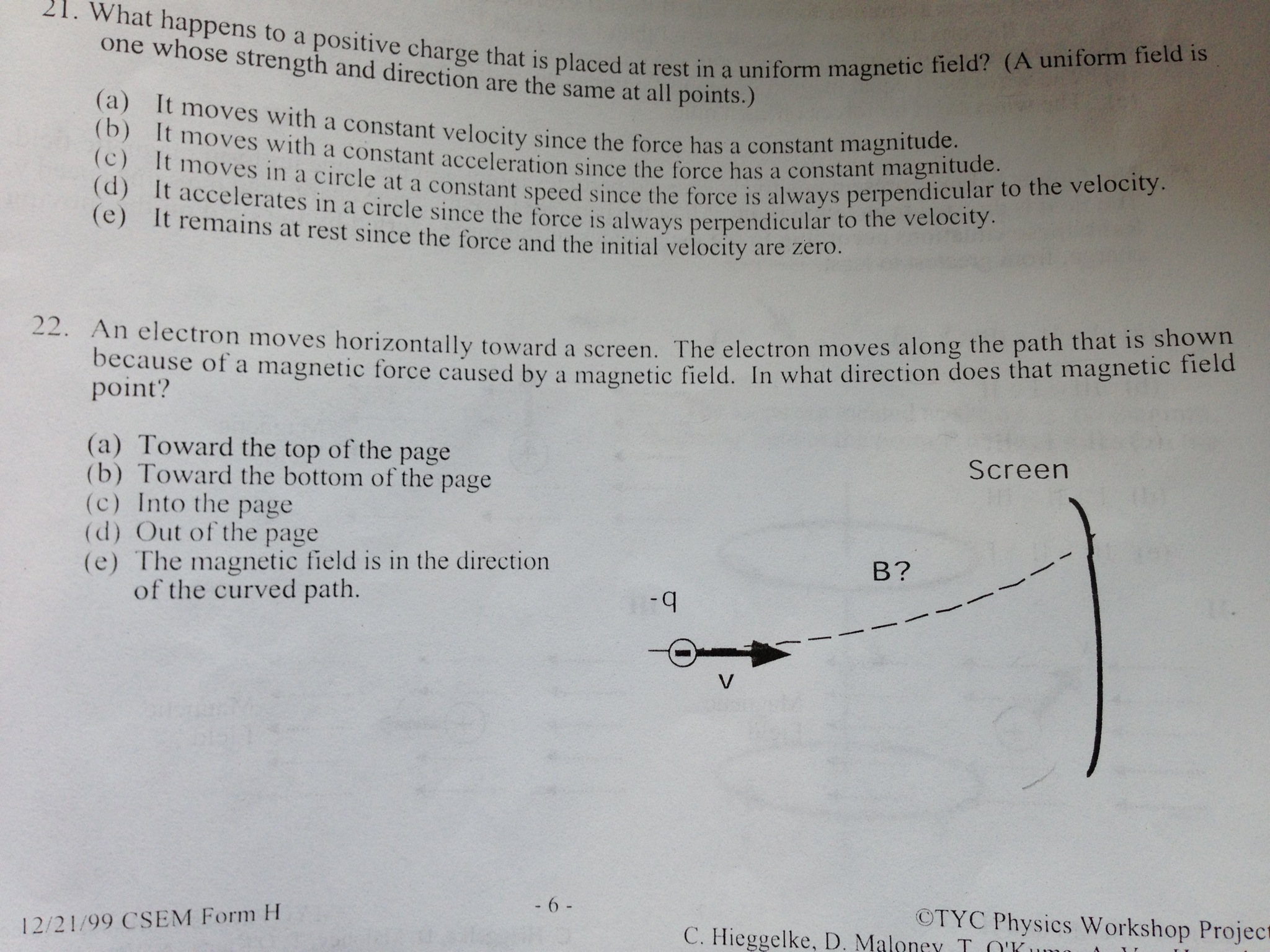 Solved an electron moves horizontally toward a screen. the