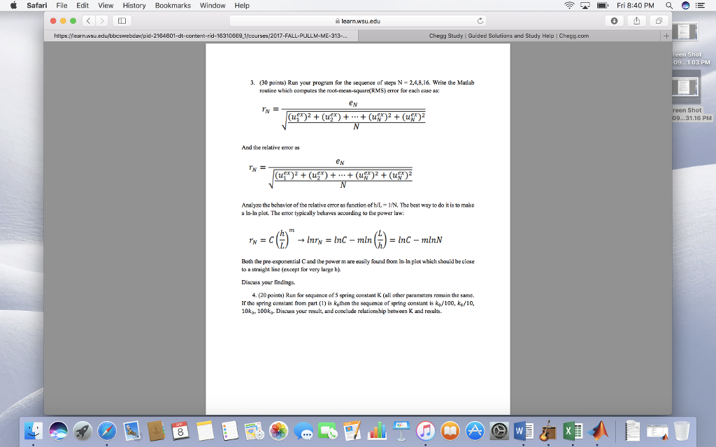 Solved so for this lab I was able to create the matlab code | Chegg.com