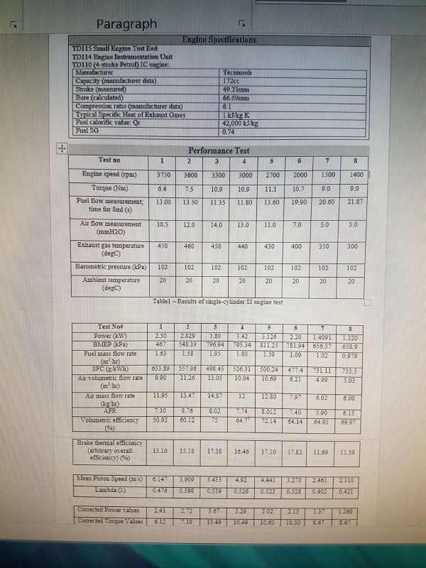 (6) Intake valve / port flow. The Tecumseh cylinder