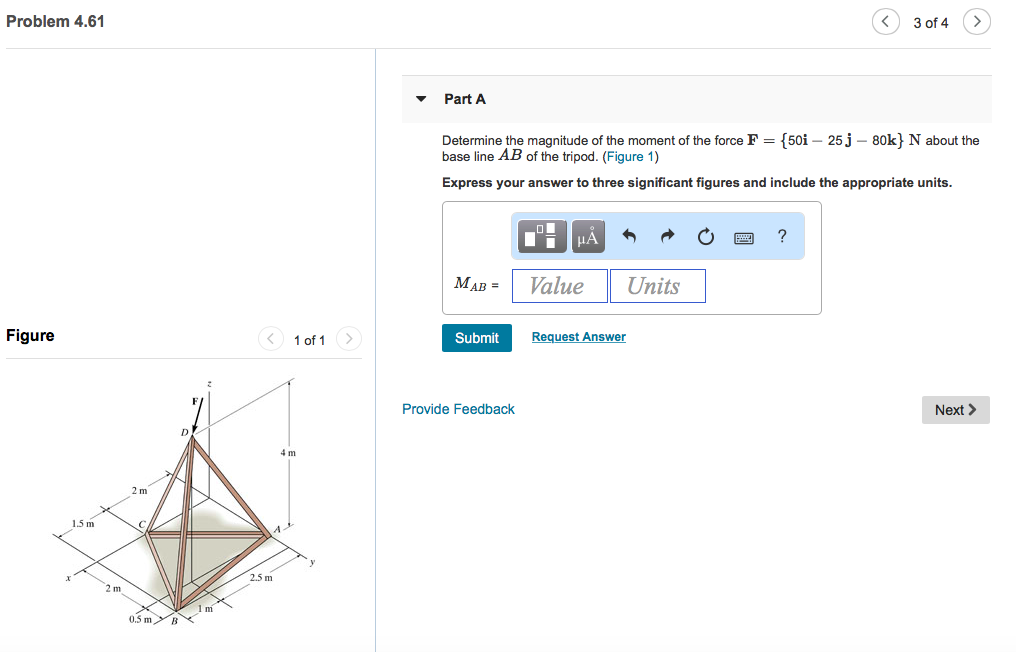 Solved Problem 4.61 3 of 4 > Part A (60125j80k) N about