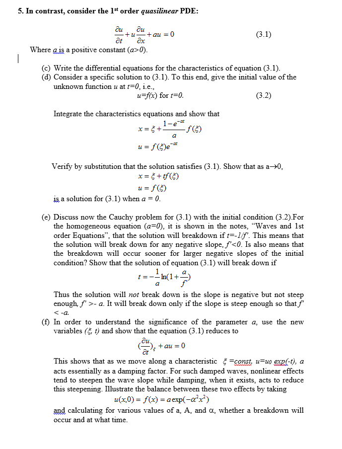 Where a is a positive constant (a>0).Write the | Chegg.com