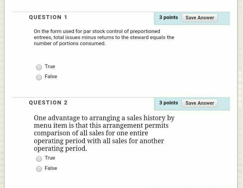 Solved QUESTION 1 3 points Save Answer On the form used for | Chegg.com