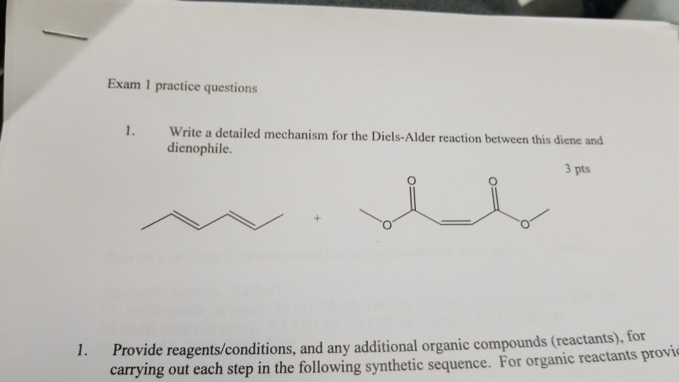 Solved Exam 1 Practice Questions Write A Detailed Mechanism Chegg