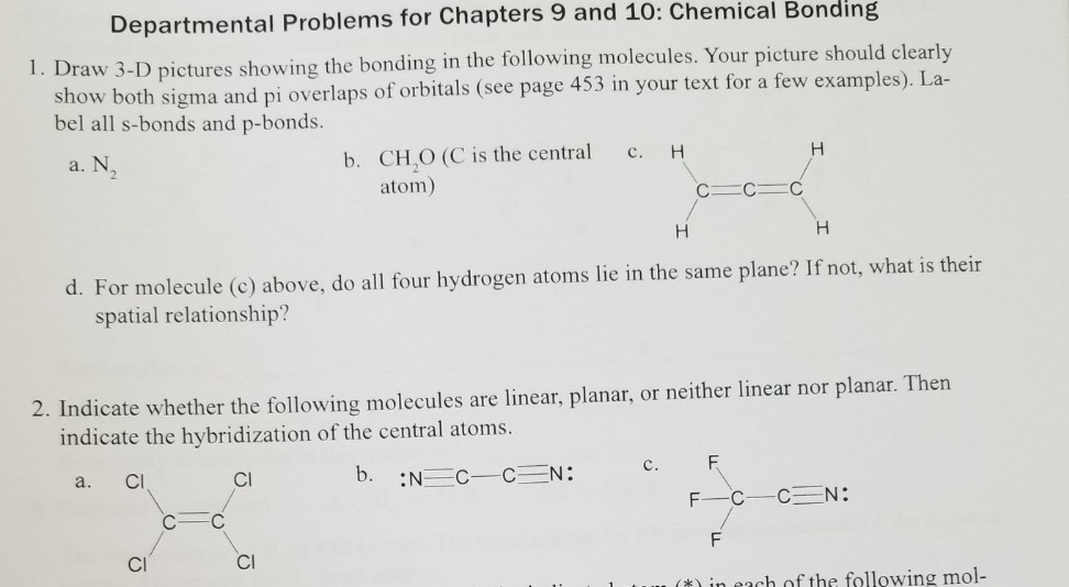 Solved Departmental Problems for Chapters 9 and 10: Chemical | Chegg.com