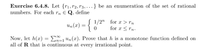 Solved Exercise 6.4.8. Let {r1, r2, r3,... } be an | Chegg.com