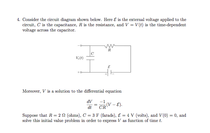 Solved 4 Consider The Circuit Diagram Shown Below Here E