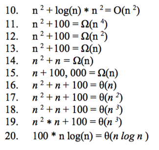 Solved Big O Big Theta and Big Omega State whether each Chegg