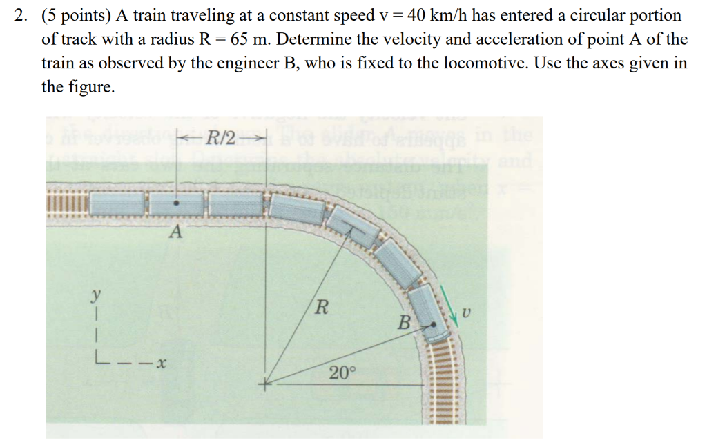 Solved A Train Traveling At A Constant Speed V = 40 Km/h Has | Chegg.com