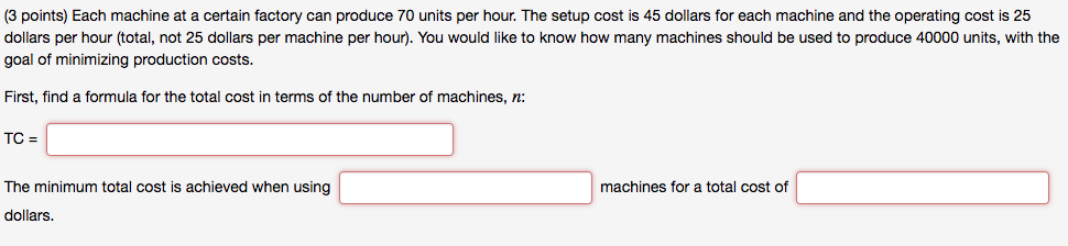 Manufacturing Math Unit 70 Solved Each machine at a certain factory can produce 70 | Chegg.com