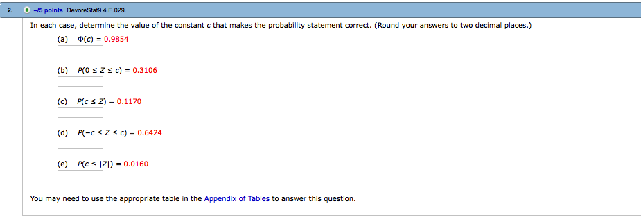 Solved 2. 15 points DevoreStat9 4.E.029. In each case, | Chegg.com