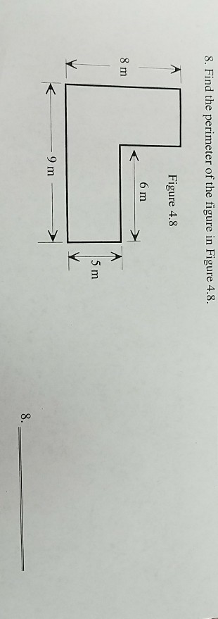 find the perimeter of the given figure class 8