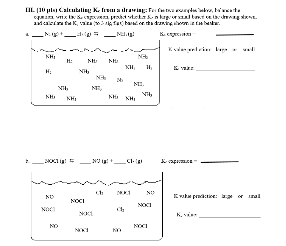 Solved: III. (10 Pts) Calculating Kc From A Drawing: For T... | Chegg.com