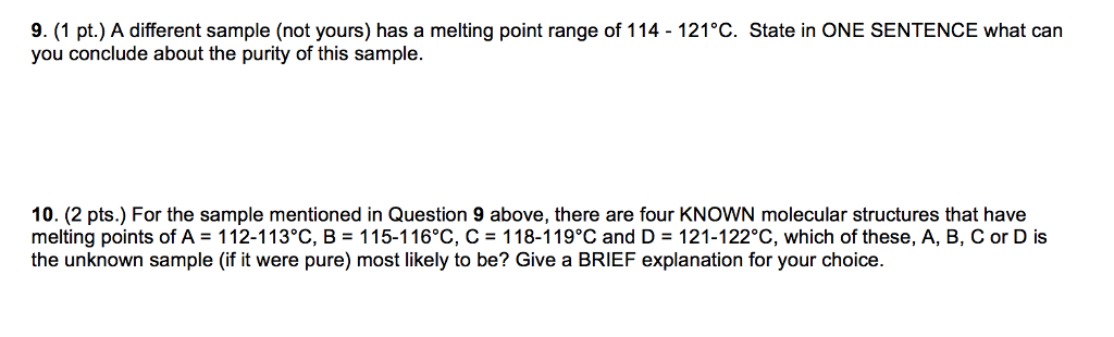 solved-a-different-sample-not-yours-has-a-melting-point-chegg