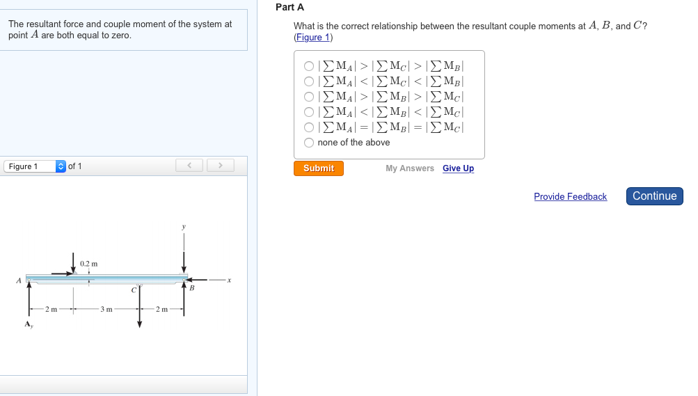 solved-the-resultant-force-and-couple-moment-of-the-system-chegg