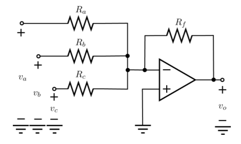 Solved In the following circuit Ra = 1kΩ, Rb = 10kΩ, Rc = | Chegg.com