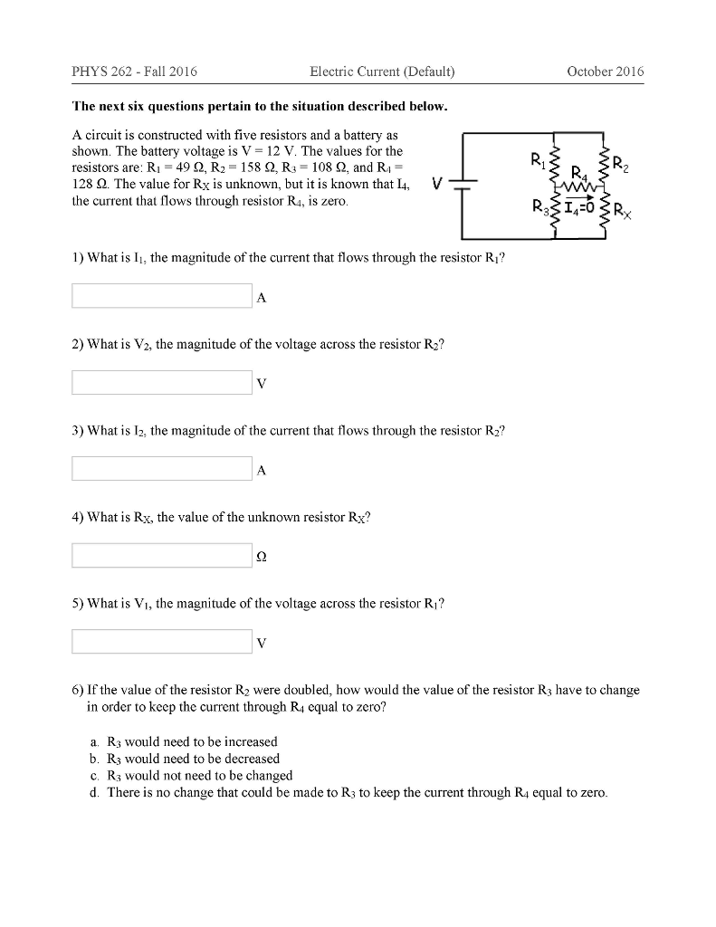This Series Circuit Shows Four Resistances In Sequence With A Battery