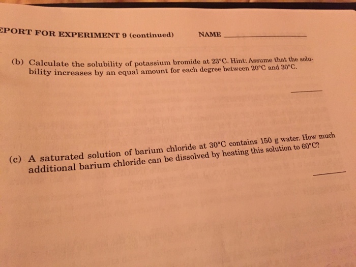 Solved Calculate The Solubility Of Potassium Bromide At 23 0005