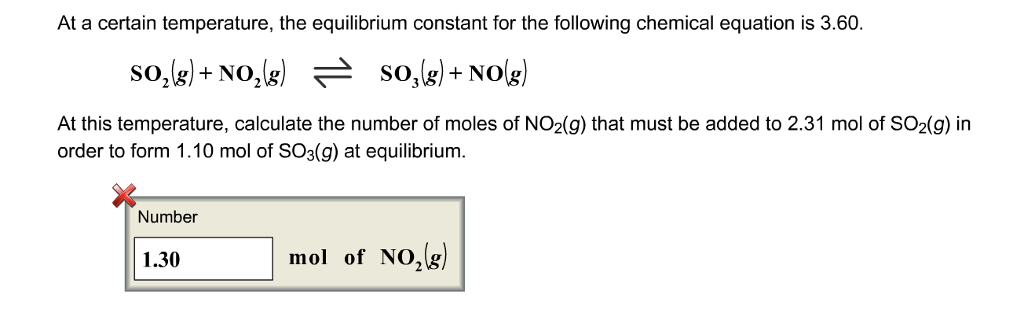 Solved At a certain temperature, the equilibrium constant | Chegg.com