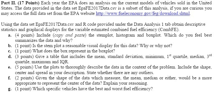 Each Year The Epa Does An Analysis On The Current 