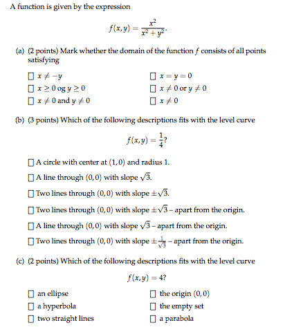 Solved A function is given by the expression f(x, y) = | Chegg.com