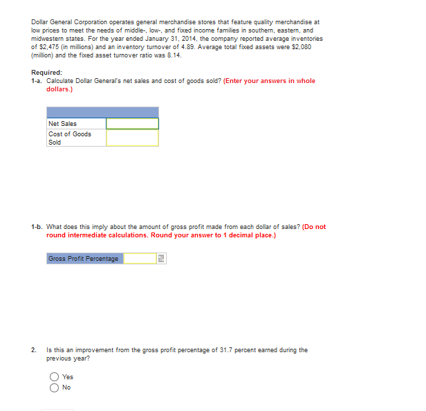 Solved Dollar General Corporation operates general