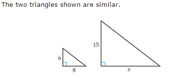 Solved The two triangles shown below are similar. Now I | Chegg.com