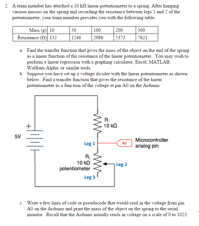 Solved A team member has attached a 10 omega linear | Chegg.com