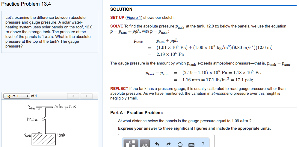 Gauge pressure best sale example