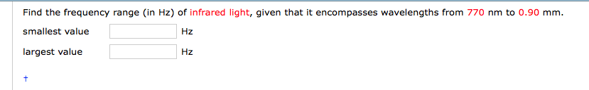 Infrared Frequency Range In Hz